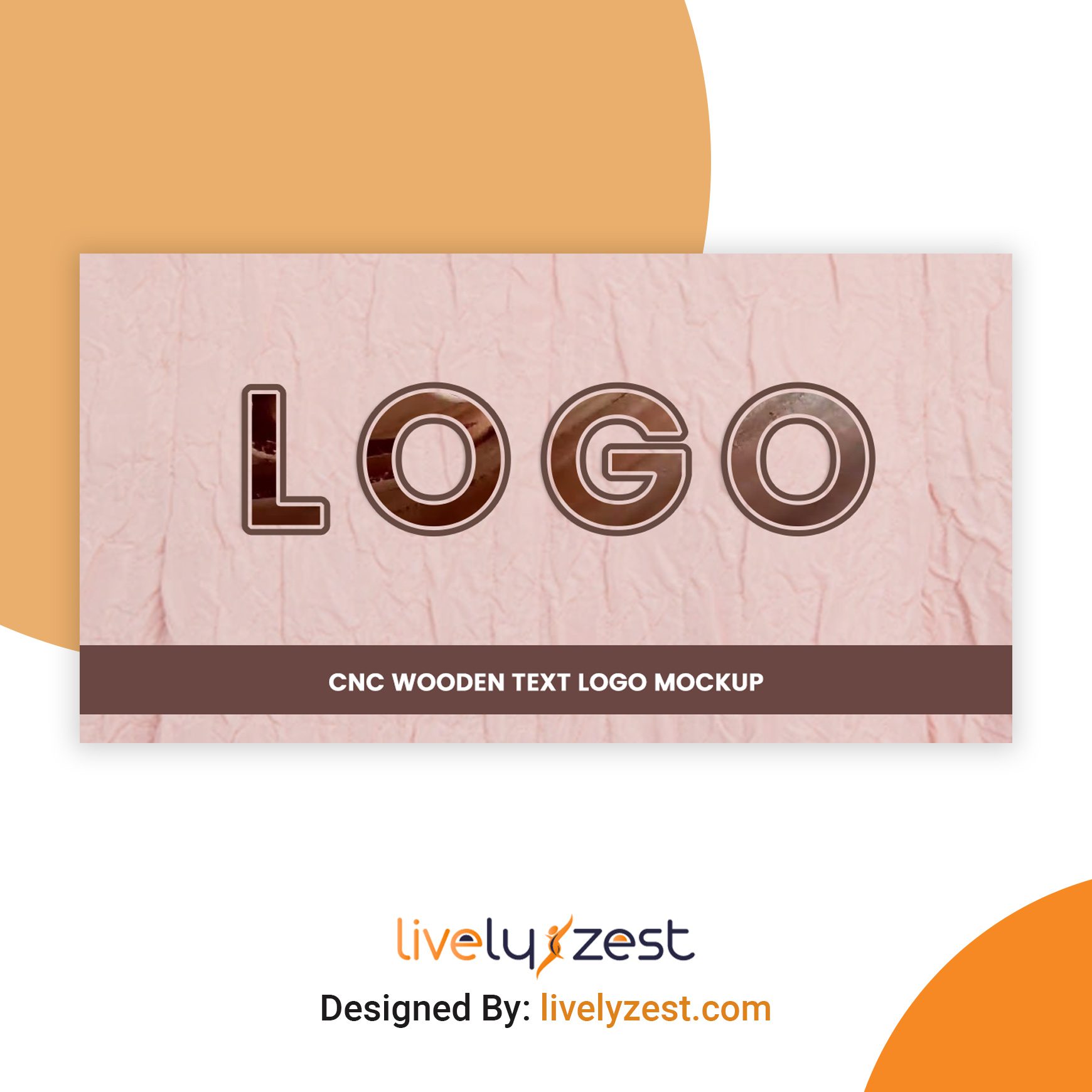 CNC Wooden Logo Mockup