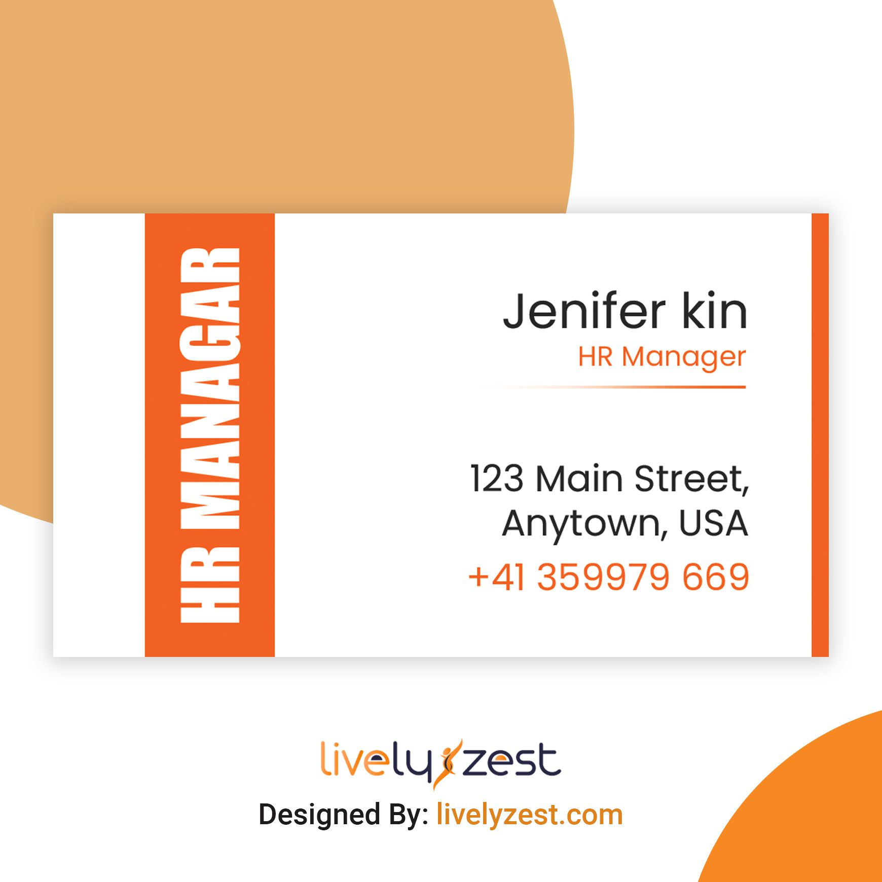 HR Manager Business Card