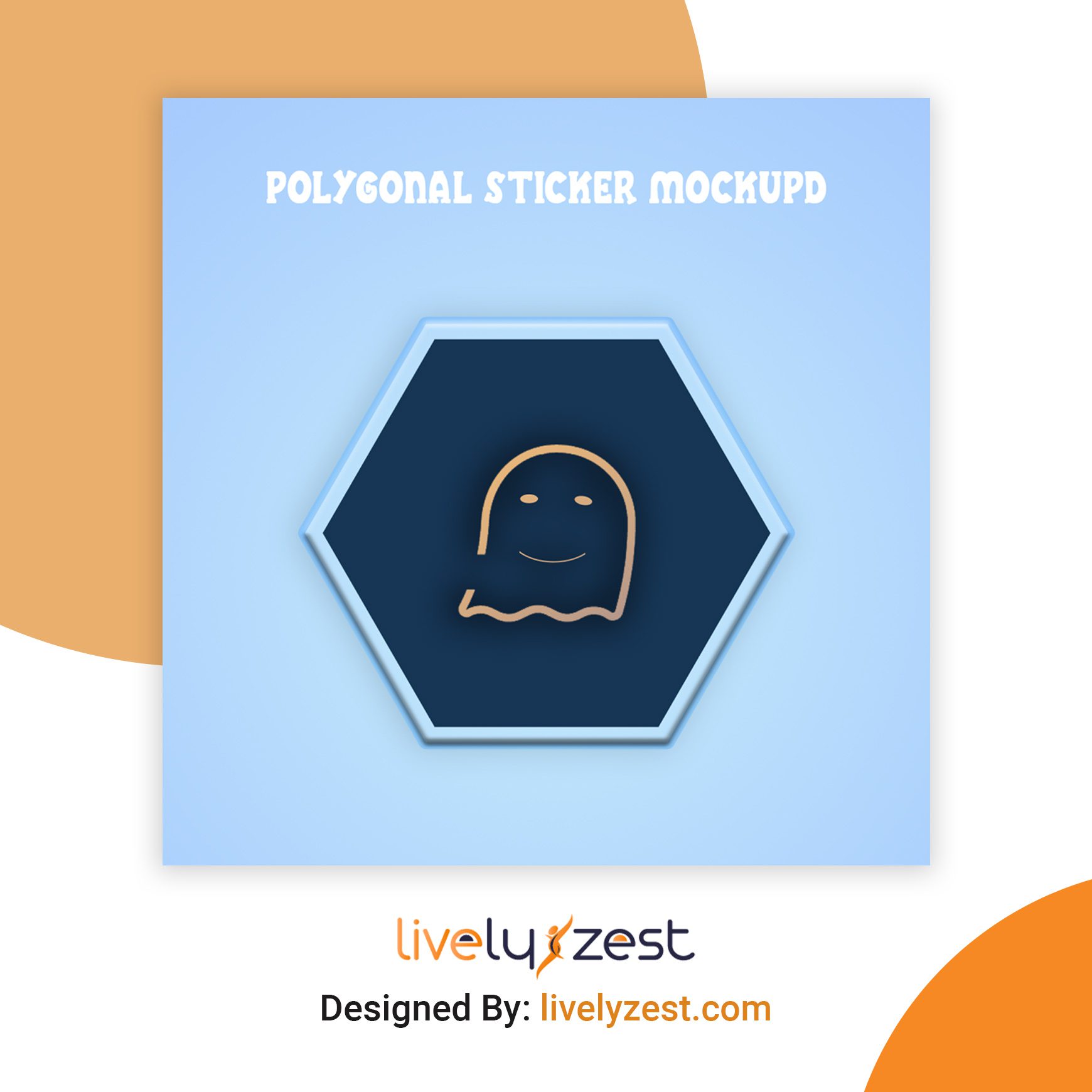 Polygonal Sticker Mockup